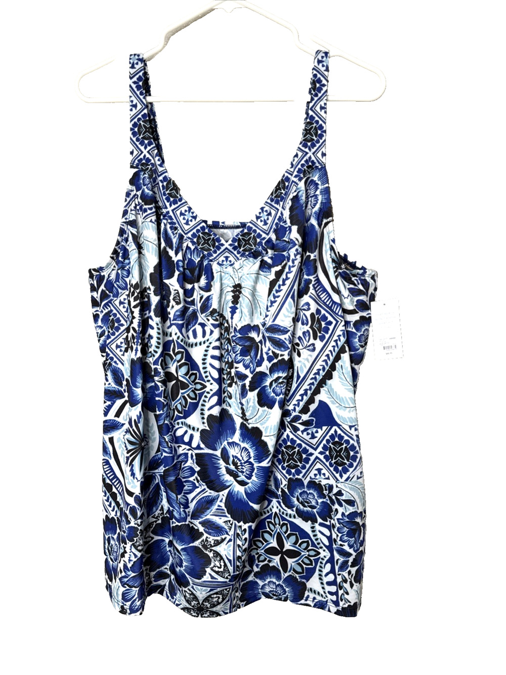 Swim By Cacique Tankini Top Size 44 DDD Underwire Swimsuit Top Balconette